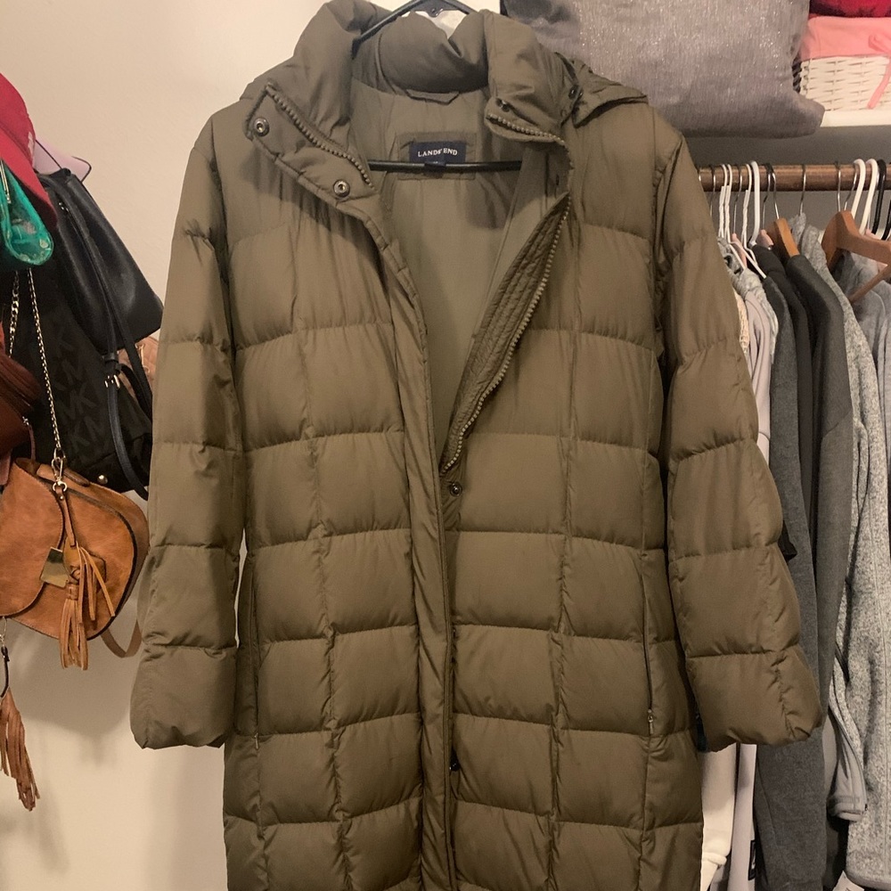 Lands End Down Puffer Coat, worn only twice.